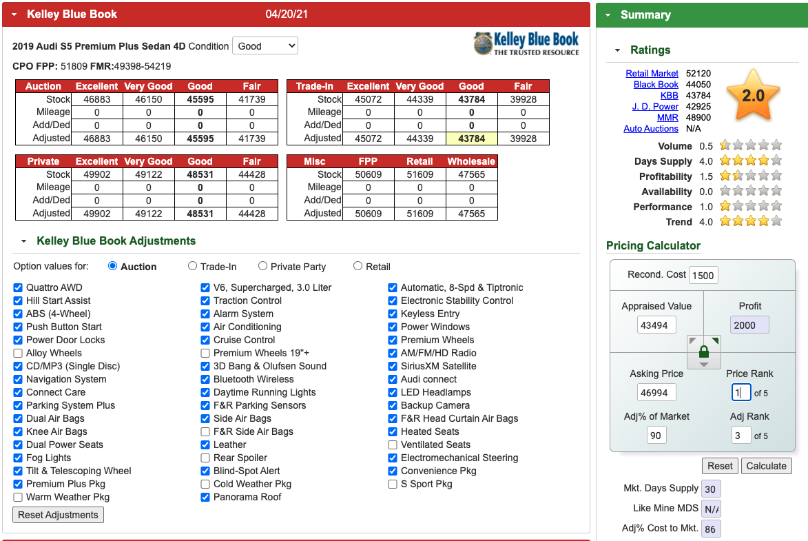 Desktop Car Dealer Management Software Laser Appraiser
