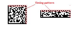 Laser Appraiser VIN Scanner Data Matrix timing pattern example